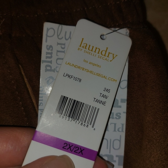 Faux suede  joggers bnwt size 2X - Picture 3 of 6